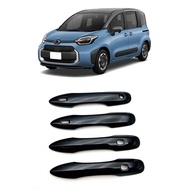 For Toyota Sienta 2022 2023 Car Door Handle Cover Trim Carbon Fiber/Chrome/Black Car-Styling Exterior Parts Accessories
