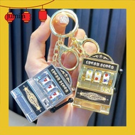 [JU] Compact Gaming Key Ring Mini Game Console Keychain Mini Casino Game Console Keychain Portable F