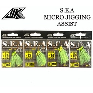 JK JANKER S.E.A Micro Jigging ist Double Hook AMJ #12 / 13 /14 /15 Fishing Pancing Kail Jigging Tenggiri Umpan Tiruan
