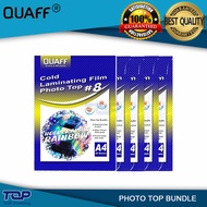 Quaff Rainbow Photo Top Cold Laminating Film Size: A4 20sheets Protection Film Photo Top Sticker