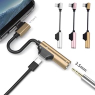 **包郵** [銀色] type-c手機轉接線 二合一音訊連接線 3.5mm耳機通話轉接頭 [平行進口] PC6074