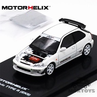 Motorhelix 1:64 Civic TYPE R (EK9) j's Racing White Diecast Model Car