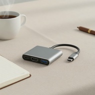 USB-C OTG 3-in-1 Hub with HDMI 4K Output for Laptops & Tablets Hab USB-C 3-dalam-1 dengan HDMI 4K un