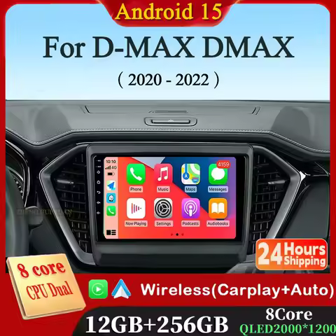 Android 15 Carplay Auto For Isuzu D-MAX DMAX 2020 2021 2022 Car Radio Multimedia Video Player Naviga