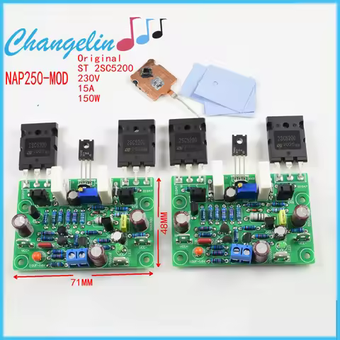 2PCS NAIM NAP250 MOD 80WX2 Dual Channels Audio Power Amplifier Board HiFi Stereo Amplifiers