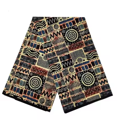 2025 Fashion 6yards African Java Wax Printed Fabric Nigerial Tissu Pange Java Wax for Women Dress DI