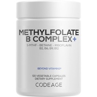 Codeage Methylfolate B Complex Supplements - 5 MTHF, Methylcobalamin 1000mcg Methylated Vitamin B12,