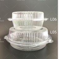 OPS 6" 8" Round Disposable Chiffon Cake Tray Plastic Bakery Container Food Box Bekas Kek Plastik Kot
