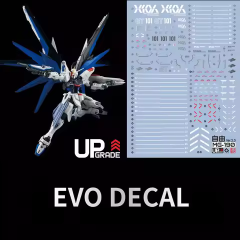 EVO Decal MG-190 for MG 1/100 ZGMF-X10A Freedom Ver.2.0 Mobile Suit Fluorescent Water Stickers for A