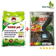 COMBO 5 Gói SUMO PH và 5 Gói ION K+. Tăng PH đất ra rễ hạ phèn giải độc hữu cơ.
