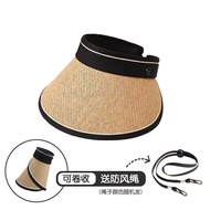 YQHat Female Sun Protection Sun Hat Big Brim Uv Protection Sun Hat Black Glue Insulated Straw Hat Necessary for Travelin