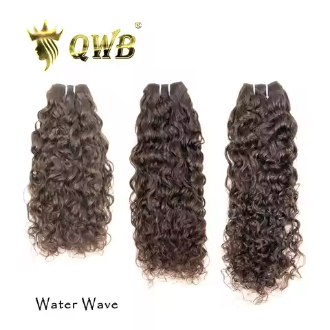 Queen Weave Beauty Water Wave 3 Bundles Deal Brazilian 100% Human Hair Unprocessed Double Weft 12"-2