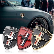 XD New 3D Metal Chrome Car Styling Running Horse Emblem Badge For Ford Mustang Shelby GT fender Car 
