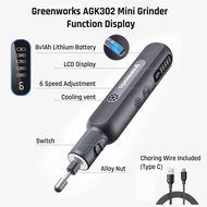 Greenworks Mini Grinder 52pcs +216 Accessories Electric Grinding Engraving Cordless Variable Speed L