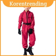 Costume Game Squid Jumpsuit With Polyester Material For Kids Cosplay Halloween