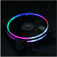 全城熱賣 - 機箱風扇12CM細光圈發光日食RGB電腦散熱風扇（彩色）