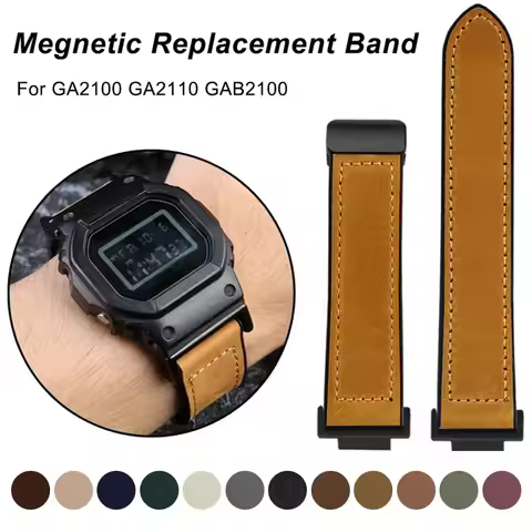 Leather Strap For Casioak watch GA2100 GA2110 GAB2100 Sports Watch Band Canvas For shock ga2100 gab2