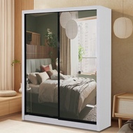 Home Elite Almari Baju Wardrobe Closet Sliding Door Anti-Jump Cabinet Living Room Bedroom Furniture 