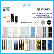 VITALLY Aluminium Bifold Door One Pro Heavy Duty Toilet Door Custom Size 30INCH x 84INCH Pintu Lipat