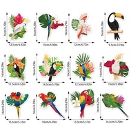 Tropical Hawaiian Luau Theme Swirl Hanging Decorations Tropical Parrot leaf Swirl Ceiling Decor Summ