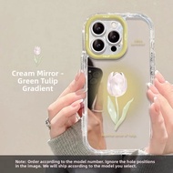 Ins Style Mirror Casing iPhone 7/8/7p/8p 17 16 Pro Max | Cute Cream Mirror Shockproof Silicone Cover