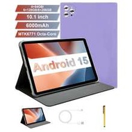 แท็บเล็ตพีซี Qetupa M9-4 Android 15 ขนาด 10.1 นิ้ว, พร้อมเคสป้องกันและปากกาสไตลัส, โปรเซสเซอร์ MTK 6