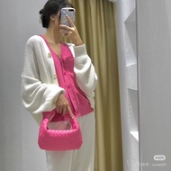 BV Mini Jodie編織手提包 七夕限量色芭比粉 28×23 98新配件塵袋