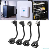 dingdongaa RJ45 Cat6 Extension Cable Multiple Angled FTP Shielded Adapter Fixed Ears 24AWG