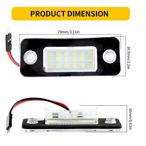 2PCS LED License Plate Lights Canbus ​For Audi A8 S8 Quattro D3 4E2 4E8 2002 2003 2004-2010 Number P