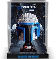 Acrylic Display Case Compatible with Lego Jango Fett Helmet 75408 (Box Only, No Model), Dustproof Tr