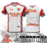 เสื้อบอลพิมพ์ลาย  ยอดฮิต ลายอาเซนอล สีขาว ARSENAL