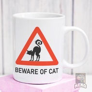Sign beware of cat Unique Ceramic Mug