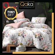 Cadar 5D Bedsheet With Comforter (7IN1) Set High Quality Bedsheet Ultra Soft & Breathable Cotton Mat