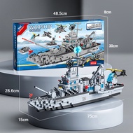 WARSHIP เรือรบของเล่น 6 in 1 ของเล่นเด็ก เลโก้บล็อกตัวต่อขนาดใหญ่ ของขวัญสำหรับเด็ก ของเล่นเสริมพัฒน