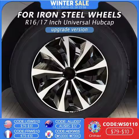 4PCS Universal Wheel Cover Hubcap Replacement R14 R15 R16 Inch Hub Caps Wheel Rim Cover PP Tire Acce