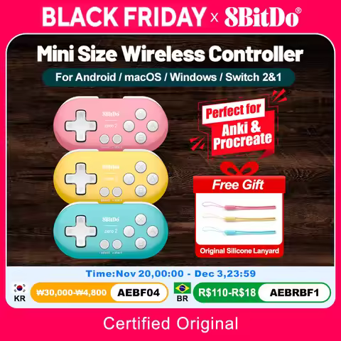 8BitDo Gamepads PC Zero 2 Bluetooth for Nintendo Switch 2 Controller Steam Windows 10 11 Android for