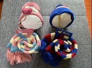 日本迪士尼-達菲熊&amp;雪莉玫 圍巾&amp;毛帽