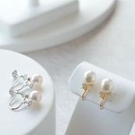 Akoya珍珠耳環 海水珍珠 日本製造 輕珠寶 耳夾耳環 珍珠耳環