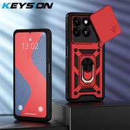 Keysion Ốp điện thoại chống sốc trường hợp đối với ZTE Blade A55 A35 Silicone + PC trượt camera khun