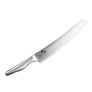 KAI 貝印｜關孫六流線型握把一體成型不鏽鋼刀-24cm(廚房麵包刀)