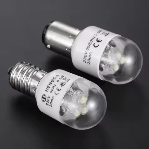 BA15D E14 Sewing LED Bulb For Singer Juki Pfaff Janome Brother AC 190-250V 0.5W 47-63Hz Home Househo