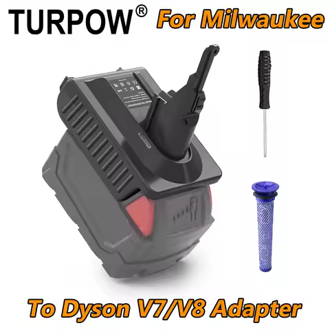 Turpow Battery Adapter For Milwaukee M18 18V Battery to Dyson V7/V8 Adapter with Dyson V7/V8 Series 