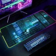 Large RGB Mouse Pad XXL Gaming Mousepad LED Mouse Mat City Neon Gamer Mousepads With Backlit Table Pads Keyboard Mats Desk Rug
