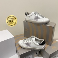 White Dirty Shoes for Women Leather Distressed XINGX Flat Sneakers Retro Heightening Insoles