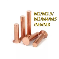 Copper countersunk head rivets GB869 percussion type flat head flat cone head solid rivets Copper d 