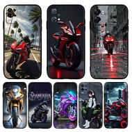 for Realme 3 5 6 7 8 Pro 5i 5s Q 6i 7i motorcycle 7Y31 Soft Black TPU Phone Case