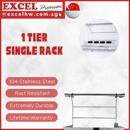 [Excel Hardware] Italian Series Sus304 1 Tier Single Rack W/Hanging Rod & D.I.Y. Bracket