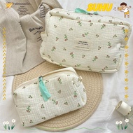 SUHU Makeup Bag, Handheld Begonia Flower/Rose Cosmetics Bag, High Quality Floral Print Handbag Trave