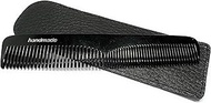 Swedish Crown Pocket Comb Sawn 12.5 cm Handmade Black Comb with Two Teeth Fine + Normal with Genuine