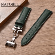 Quality FKM Rubber Strap 18mm 19mm 20mm 22mm Sailcloth Leather Strap Butterfly Buckle Band Quick Rel